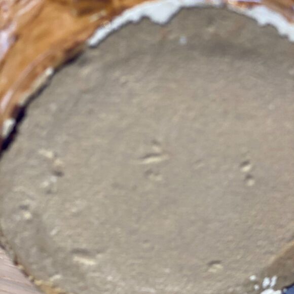 Vintage Handmade Glossy Ceramic Wood Print Vase - Picture 11 of 15